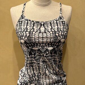 Lululemon Black & White Patterned Tank Top, Size 6